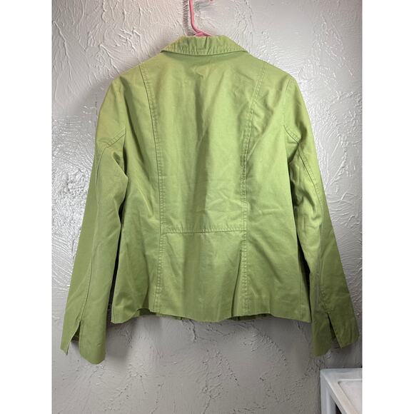 Old Navy Green Jacket Womens Lined Blazer Classic Retro Light Casual Size Large‎ - Picture 2 of 5